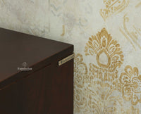 Brisbane Elite Storage Large Four Door Wooden Cabinet Sideboard Furniselan Grey Finish