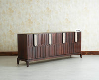 Brisbane Elite Storage Large Four Door Wooden Cabinet Sideboard Furniselan Grey Finish