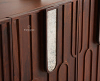 Brisbane Elite Storage Large Four Door Wooden Cabinet Sideboard Furniselan 
Brown Finish