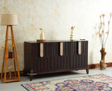 Brisbane Elite Storage Three Door Wooden Cabinet Sideboard Furniselan Grey Finish