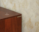 Brisbane Elite Storage Three Door Wooden Cabinet Sideboard Furniselan Brown Finish