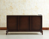 Brisbane Elite Storage Three Door Wooden Cabinet Sideboard Furniselan Grey Finish
