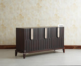 Brisbane Elite Storage Three Door Wooden Cabinet Sideboard Furniselan Grey Finish
