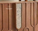 Brisbane Elite Storage Three Door Wooden Cabinet Sideboard Furniselan Natural Oak Finish