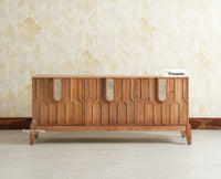 Brisbane Elite Storage Three Door Wooden TV Cabinet Media Unit Furniselan Natural Oak Finish