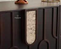 Brisbane Elite Storage Three Door Wooden TV Cabinet Media Unit Furniselan grey finish