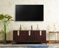 Brisbane Elite Storage Three Door Wooden TV Cabinet Media Unit Furniselan grey finish