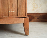 Brisbane Elite Storage Three Door Wooden TV Cabinet Media Unit Furniselan Natural Oak Finish