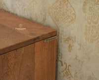 Brisbane Elite Storage Three Door Wooden TV Cabinet Media Unit Furniselan Natural Oak Finish