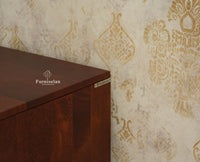 Brisbane Elite Storage Three Door Wooden TV Cabinet Media Unit Furniselan brown finish