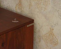 Brisbane Elite Storage Two Door Wooden Cabinet Sideboard Furniselan Brown Finish