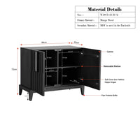 Brisbane Elite Storage Two Door Wooden Cabinet Sideboard  Furniselan Natural oak Finish
