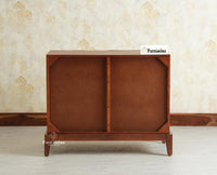 Brisbane Elite Storage Two Door Wooden Cabinet Sideboard Furniselan Brown Finish