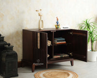 Brisbane Elite Storage Two Door Wooden Cabinet Sideboard Furniselan Grey Finish