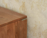 Brisbane Elite Storage Two Door Wooden Cabinet Sideboard  Furniselan Natural oak Finish