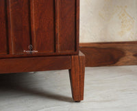 Brisbane Elite Storage Two Door Wooden Cabinet Sideboard Furniselan Brown Finish