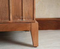 Brisbane Elite Storage Two Door Wooden Cabinet Sideboard  Furniselan Natural oak Finish