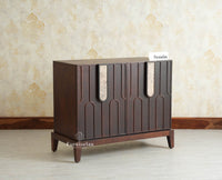 Brisbane Elite Storage Two Door Wooden Cabinet Sideboard Furniselan Grey Finish