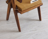 Bristol Sheesham wood Rattan Arm Chair - Dining Chair - Furniselan - Teak-Finish