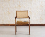 Bristol Sheesham wood Rattan Arm Chair - Dining Chair - Furniselan - Teak-Finish