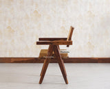 Bristol Sheesham wood Rattan Arm Chair - Dining Chair - Furniselan - Teak-Finish