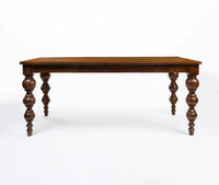 Brivon Mango Wood 6 Seater Dining Table Walnut brown