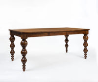 Brivon Mango Wood 6 Seater Dining Table Walnut brown