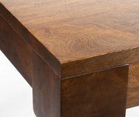 Brivon Mango Wood 6 Seater Dining Table Walnut brown