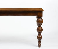 Brivon Mango Wood 6 Seater Dining Table Walnut brown