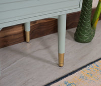 Brixton Solid Wood Bedside Table One Drawer - Furniselan-Silt-Green