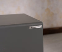 Brixton Solid Wood Bedside Table One Drawer - Furniselan-Slate-Grey
