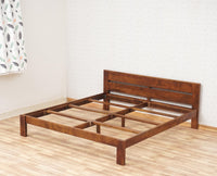 Brookefield Solid Wood King Size Bed Furniselan - Teak-Finish