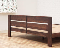 Brookefield Solid Wood King Size Bed Furniselan - Grey-Finish