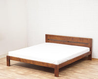 Brookefield Solid Wood King Size Bed Furniselan - Teak-Finish