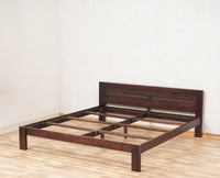 Brookefield Solid Wood King Size Bed Furniselan - Grey-Finish