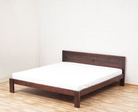 Brookefield Solid Wood King Size Bed Furniselan - Grey-Finish