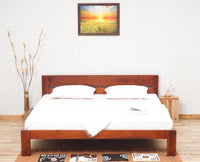 Brookefield Solid Wood King Size Bed Furniselan - Maple-Finish