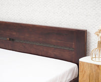 Brookefield Solid Wood King Size Bed Furniselan - Grey-Finish