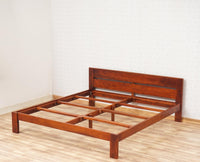 Brookefield Solid Wood Queen Size Bed Furniselan - Maple-Finish