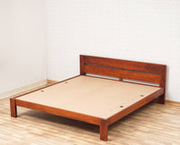 Brookefield Solid Wood Queen Size Bed Furniselan - Maple-Finish