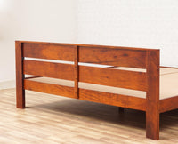 Brookefield Solid Wood Queen Size Bed Furniselan - Teak-Finish