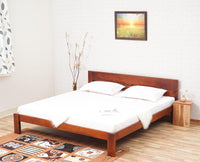 Brookefield Solid Wood Queen Size Bed Furniselan - Maple-Finish