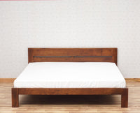 Brookefield Solid Wood Queen Size Bed Furniselan - Teak-Finish