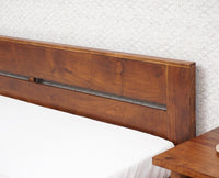 Brookefield Solid Wood Queen Size Bed Furniselan - Teak-Finish