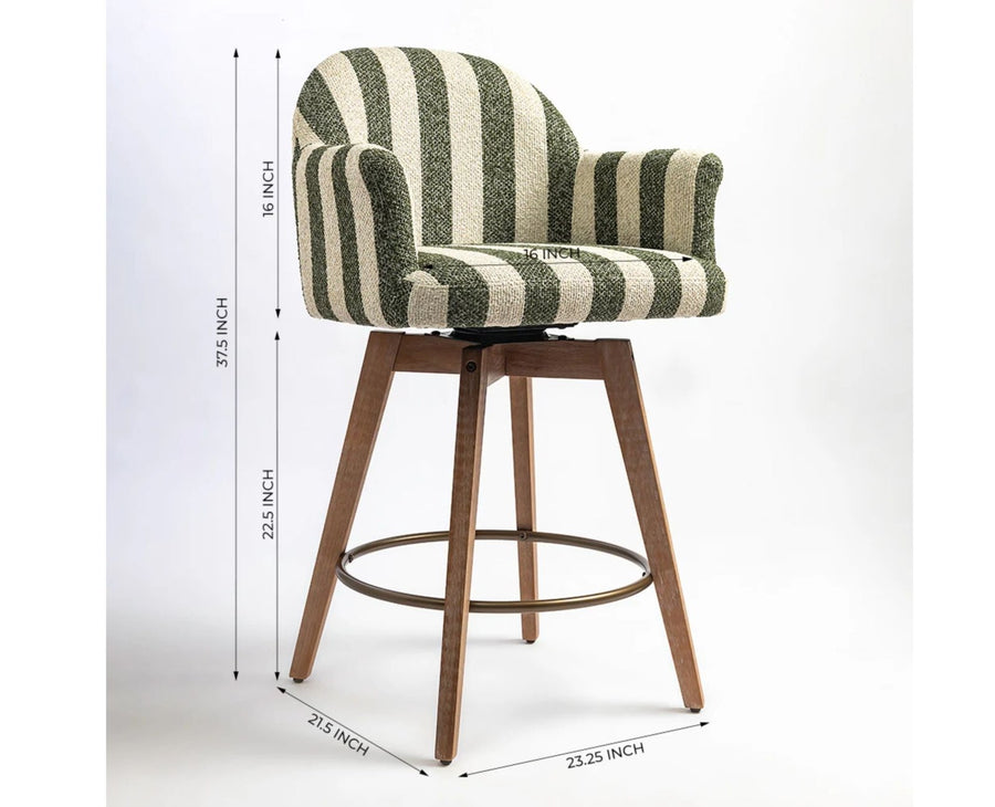 Brooklyn Bar Chair  Swivel Counter Stool Furniselan Olive Green