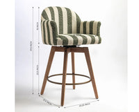 Brooklyn Bar Chair  Swivel Counter Stool Furniselan Olive Green