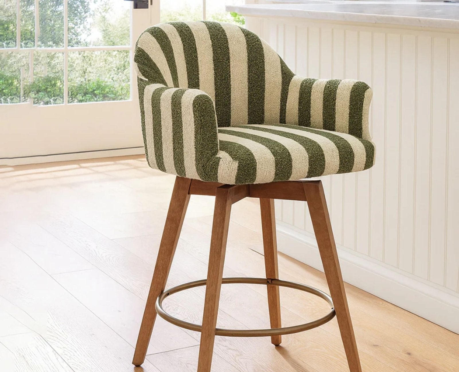Brooklyn Bar Chair  Swivel Counter Stool Furniselan Olive Green