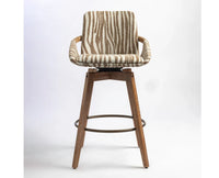 Brooklyn Bar Chair  Swivel Counter Stool Furniselan Brown and Cream