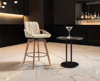 Brooklyn Bar Chair  Swivel Counter Stool Furniselan Brown and Cream