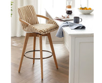 Brooklyn Bar Chair  Swivel Counter Stool Furniselan Brown and Cream
